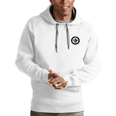 Men's Antigua White Winnipeg Jets Victory Pullover Hoodie