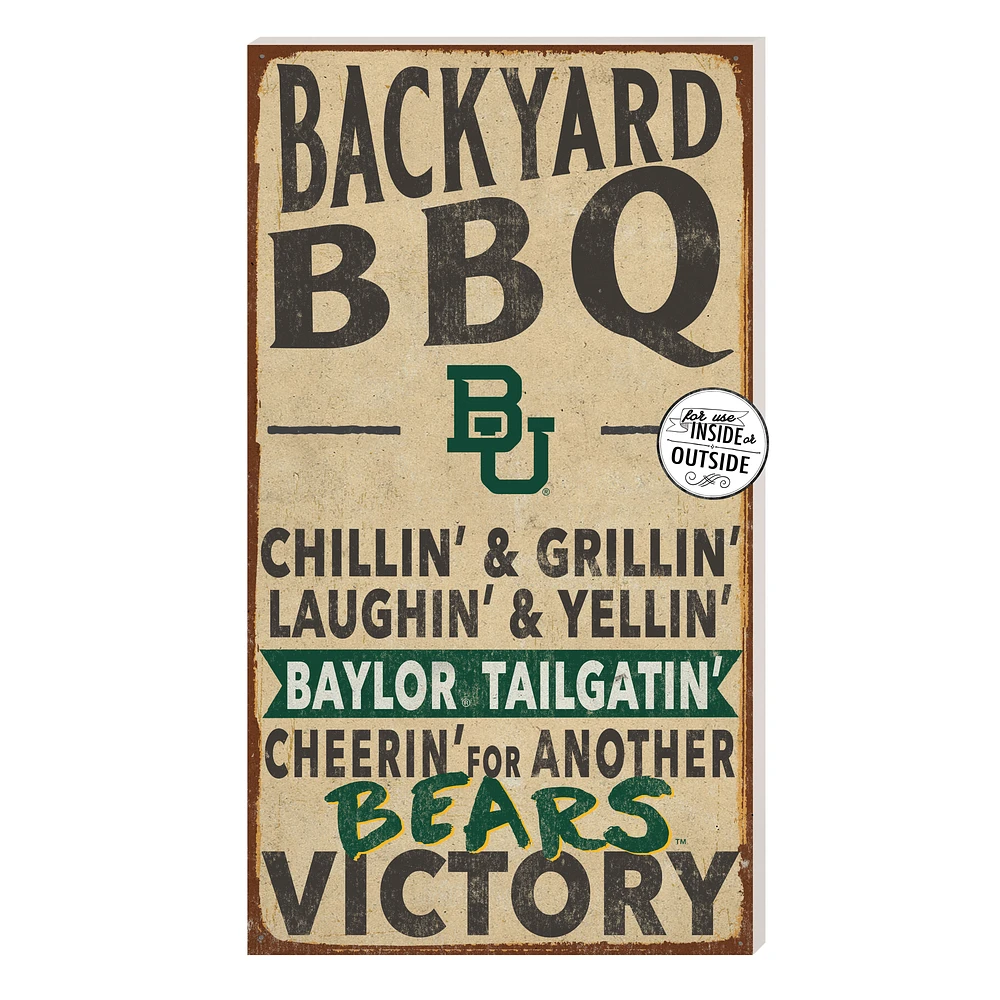 Brown Baylor Bears 11'' x 20'' Indoor/Outdoor BBQ Sign