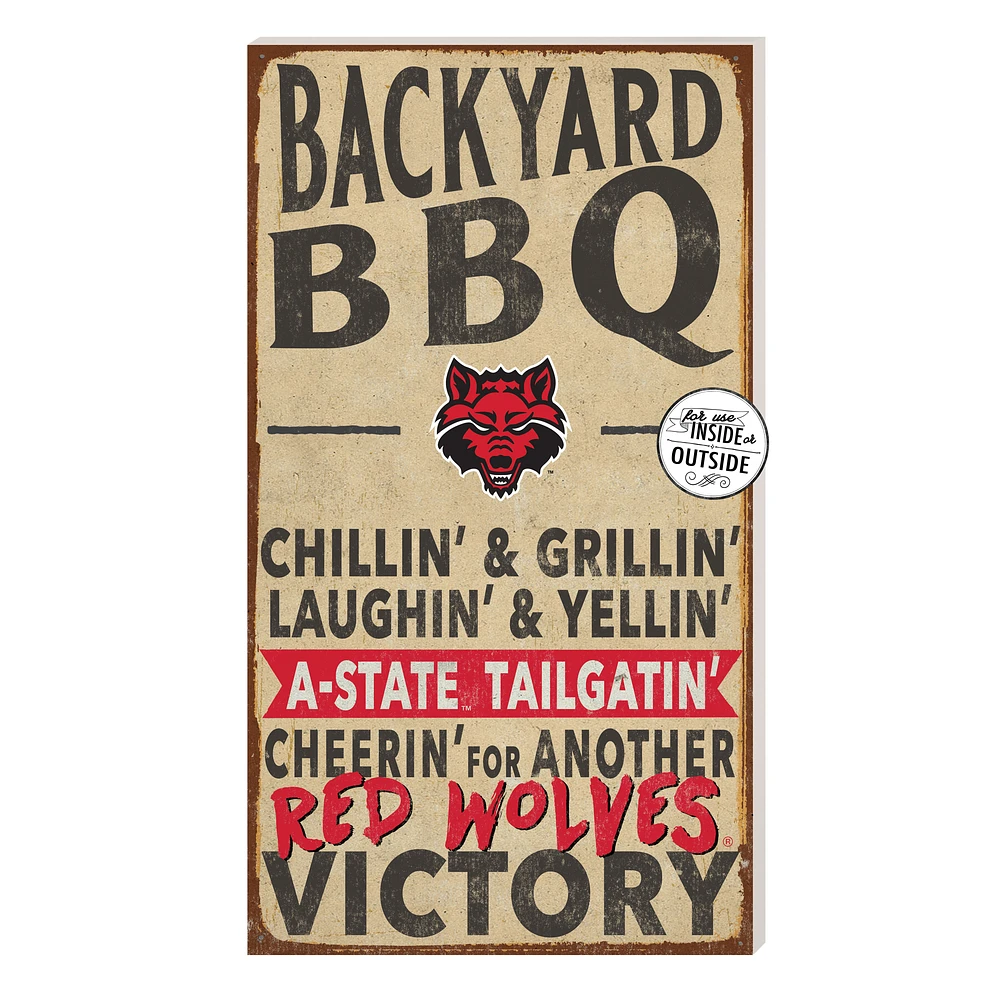 Brown Arkansas State Red Wolves 11'' x 20'' Indoor/Outdoor BBQ Sign