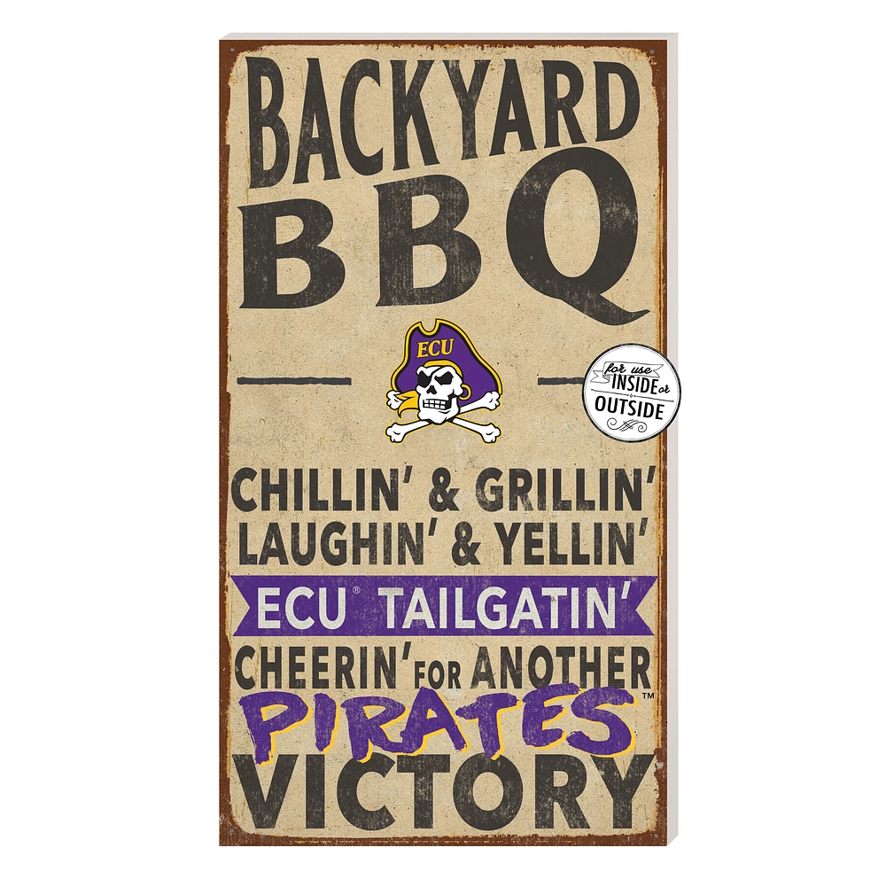 Brown ECU Pirates 11'' x 20'' Indoor/Outdoor BBQ Sign