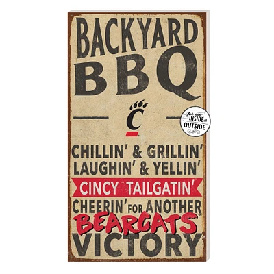 Brown Cincinnati Bearcats 11'' x 20'' Indoor/Outdoor BBQ Sign