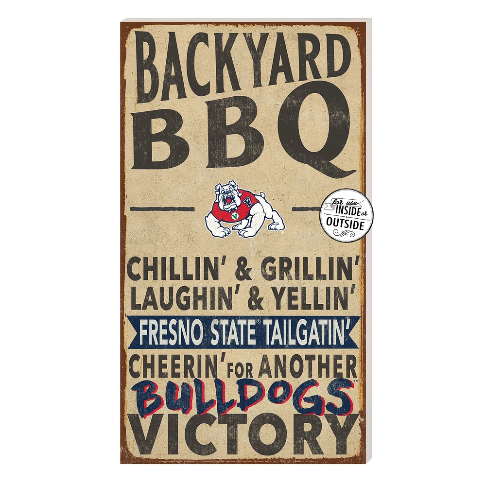 Brown Fresno State Bulldogs 11'' x 20'' Indoor/Outdoor BBQ Sign