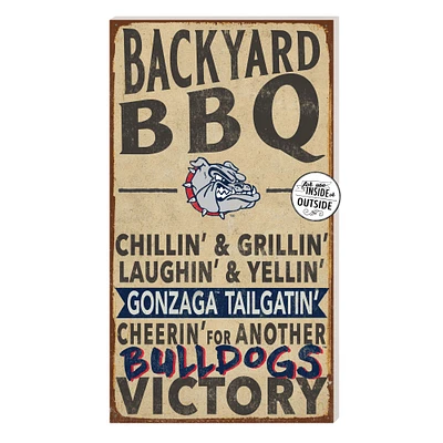 Brown Gonzaga Bulldogs 11'' x 20'' Indoor/Outdoor BBQ Sign