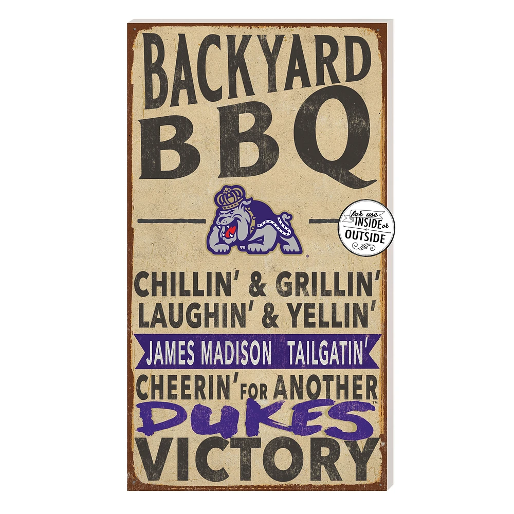 Brown James Madison Dukes 11'' x 20'' Indoor/Outdoor BBQ Sign