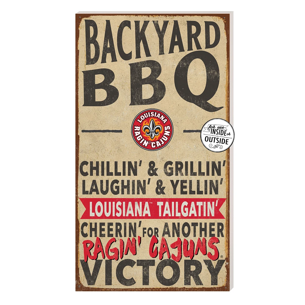 Brown Louisiana Ragin' Cajuns 11'' x 20'' Indoor/Outdoor BBQ Sign