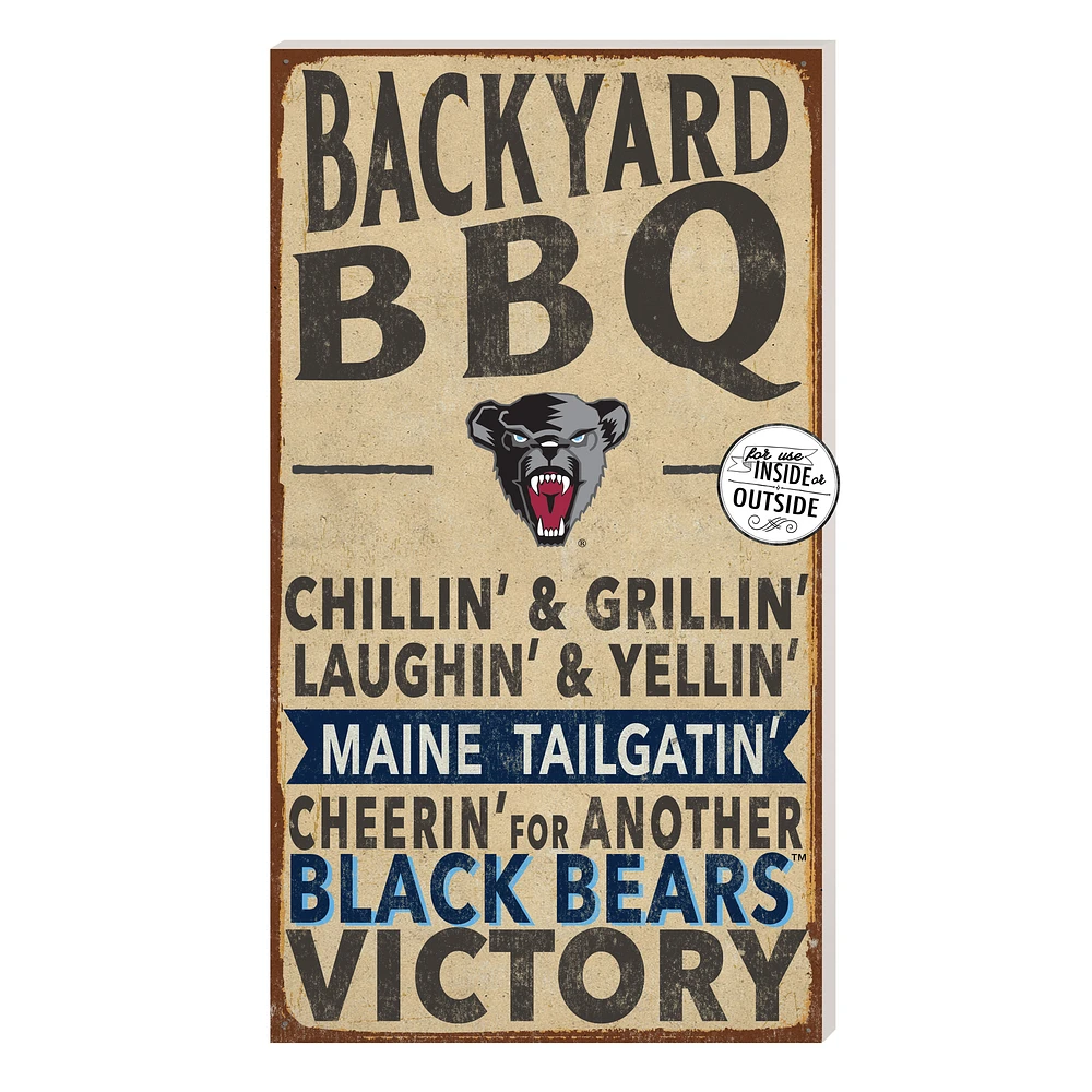 Brown Maine Black Bears 11'' x 20'' Indoor/Outdoor BBQ Sign