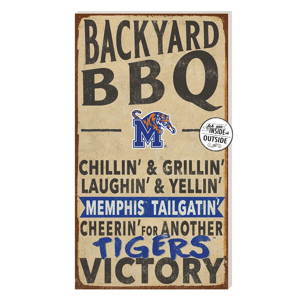 Brown Memphis Tigers 11'' x 20'' Indoor/Outdoor BBQ Sign