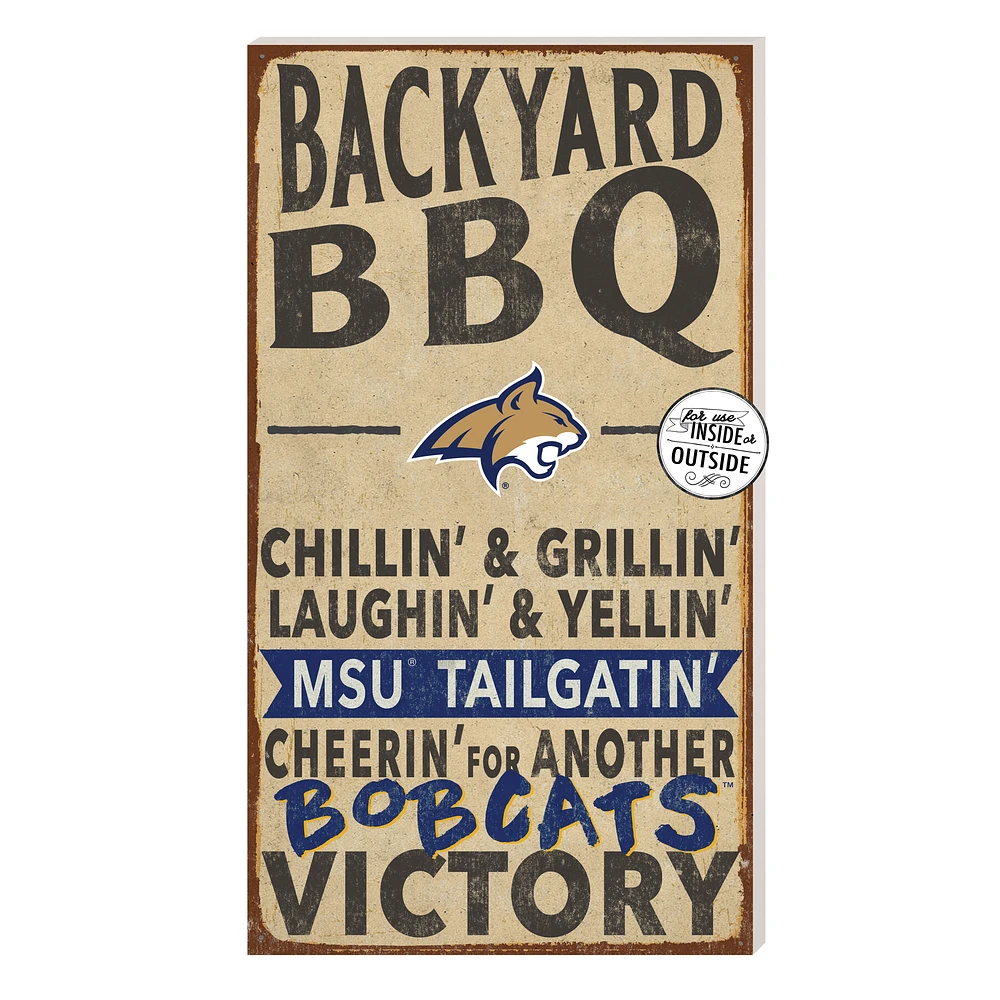 Brown Montana State Bobcats 11'' x 20'' Indoor/Outdoor BBQ Sign