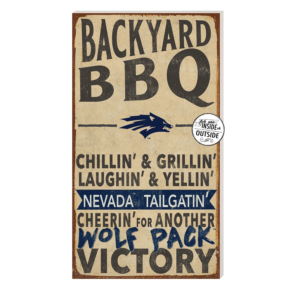 Brown Nevada Wolf Pack 11'' x 20'' Indoor/Outdoor BBQ Sign