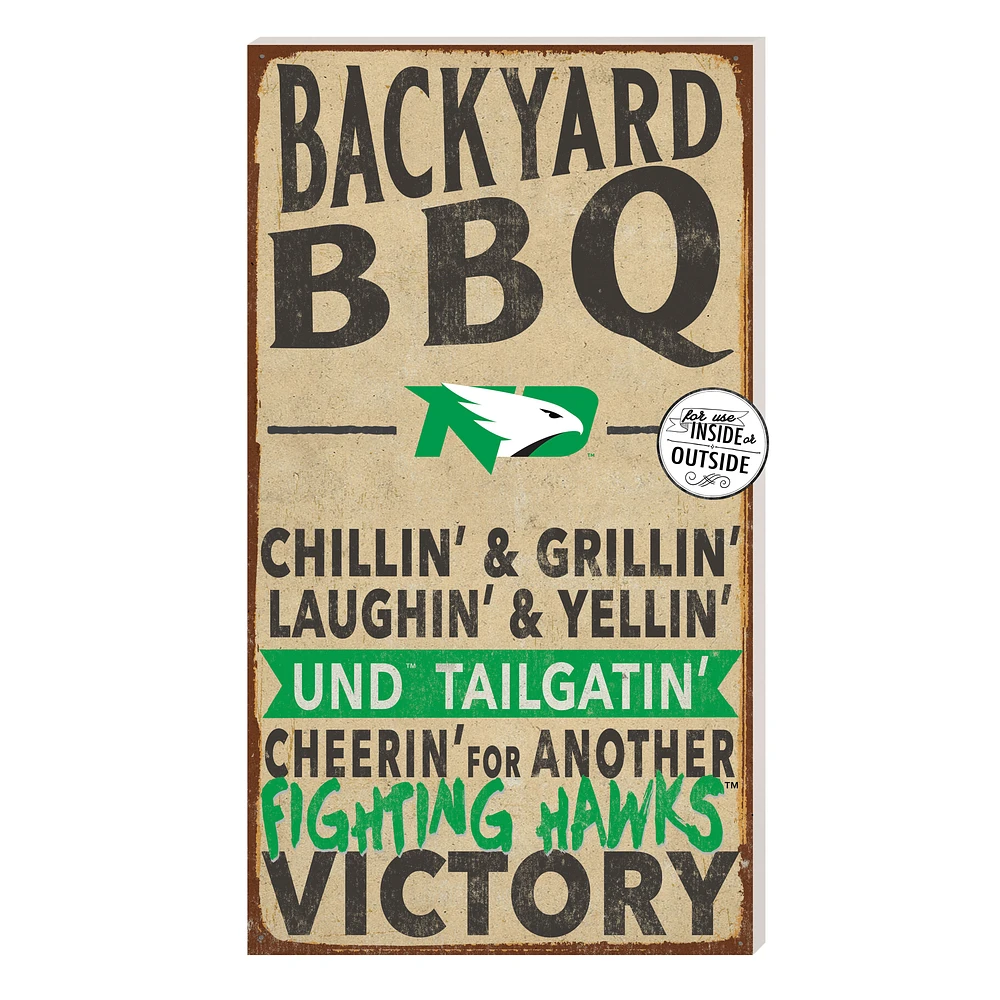 Brown North Dakota 11'' x 20'' Indoor/Outdoor BBQ Sign
