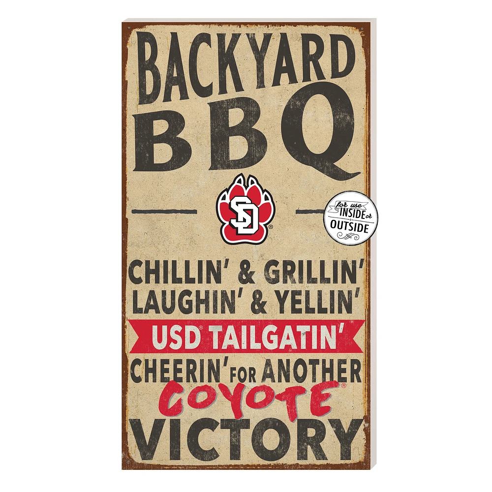 Brown South Dakota Coyotes 11'' x 20'' Indoor/Outdoor BBQ Sign