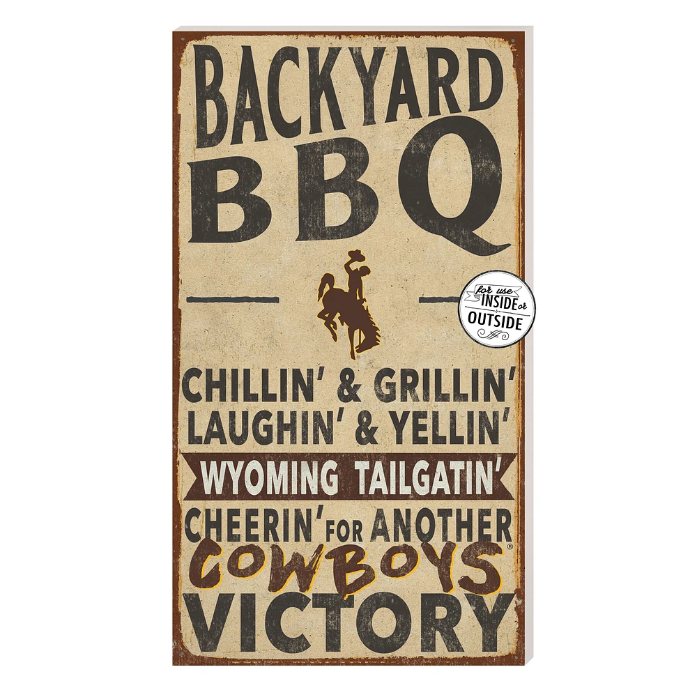 Brown Wyoming Cowboys 11'' x 20'' Indoor/Outdoor BBQ Sign