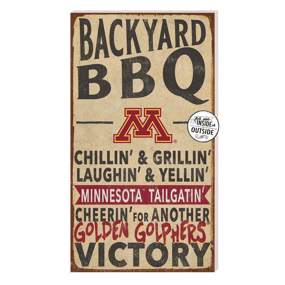 Brown Minnesota Golden Gophers 11'' x 20'' Indoor/Outdoor BBQ Sign