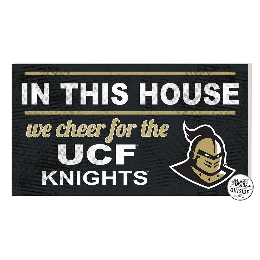 Black UCF Knights 11'' x 20'' Indoor/Outdoor In This House Sign