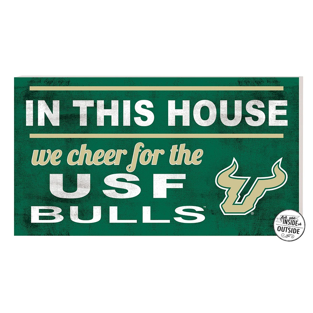 Green South Florida Bulls 11'' x 20'' Indoor/Outdoor In This House Sign