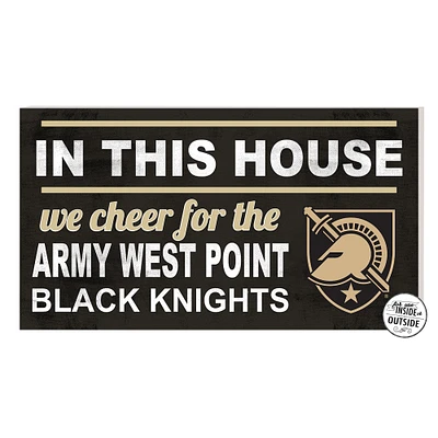 Black Army Black Knights 11'' x 20'' Indoor/Outdoor In This House Sign