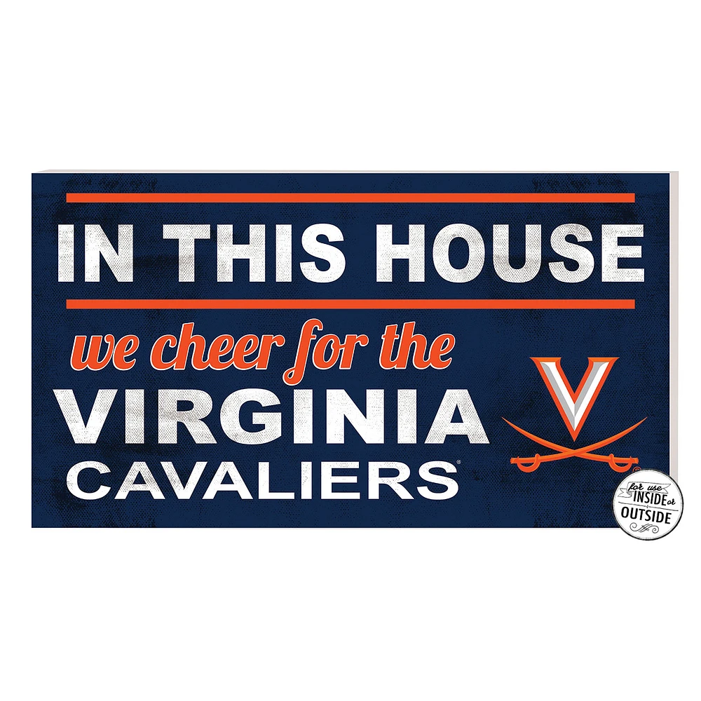 Navy Virginia Cavaliers 11'' x 20'' Indoor/Outdoor In This House Sign