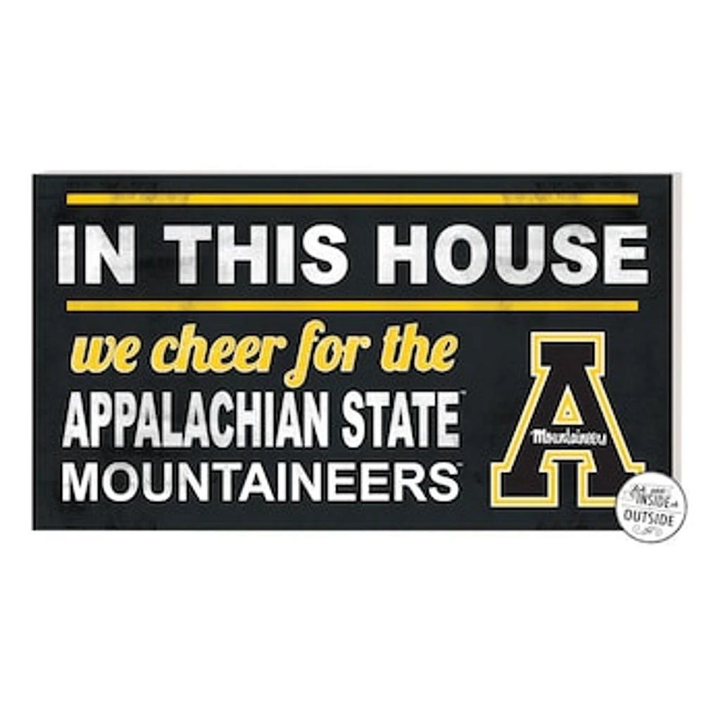Black Appalachian State Mountaineers 11'' x 20'' Indoor/Outdoor In This House Sign