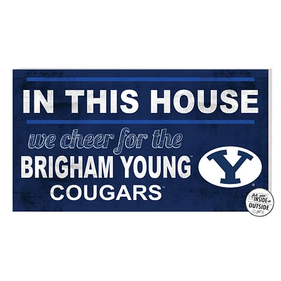 Navy BYU Cougars 11'' x 20'' Indoor/Outdoor In This House Sign