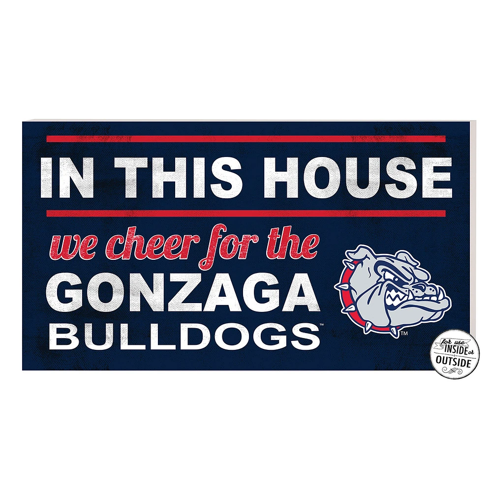 Navy Gonzaga Bulldogs 11'' x 20'' Indoor/Outdoor In This House Sign
