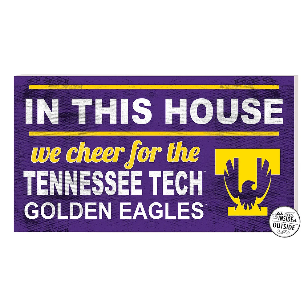 Purple Tennessee Tech Golden Eagles 11'' x 20'' Indoor/Outdoor In This House Sign