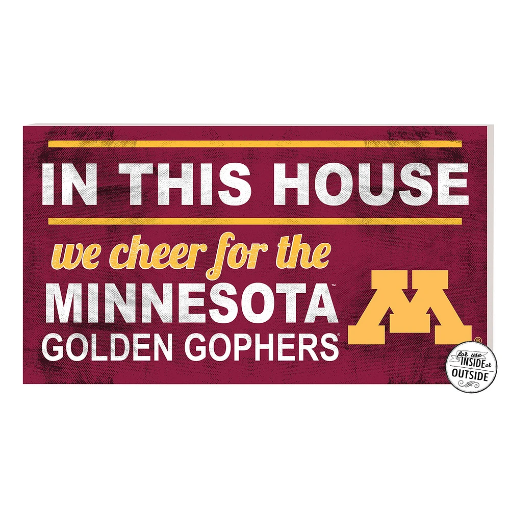 Maroon Minnesota Golden Gophers 11'' x 20'' Indoor/Outdoor In This House Sign