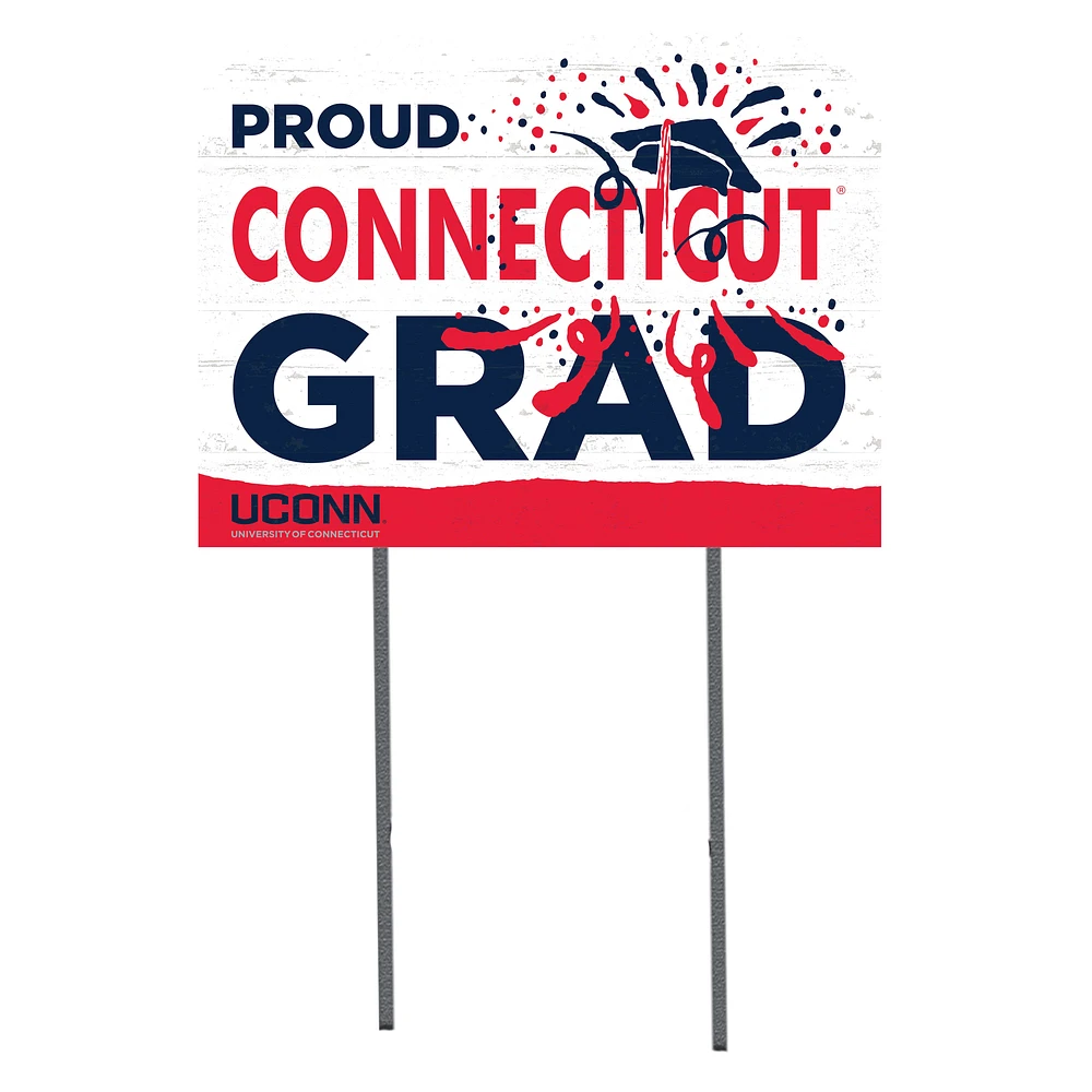 UConn Huskies 18'' x 24'' Proud Grad Yard Sign
