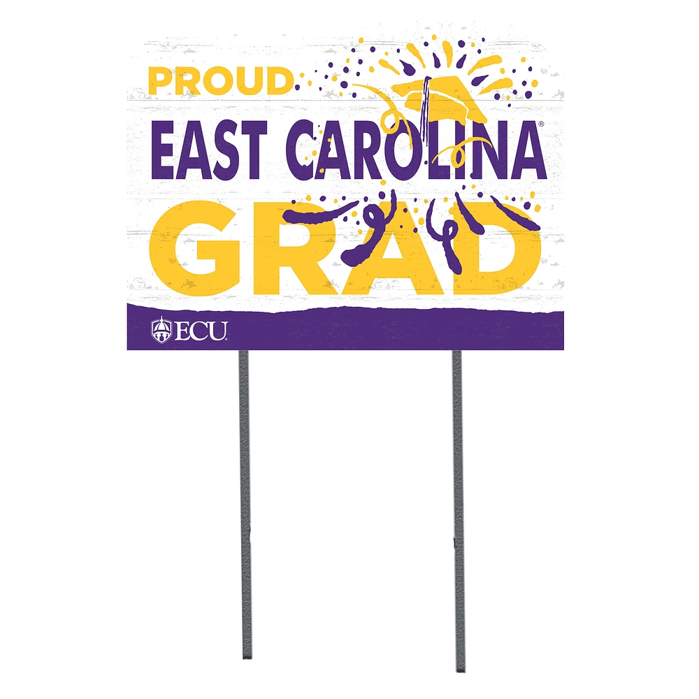 ECU Pirates 18'' x 24'' Proud Grad Yard Sign