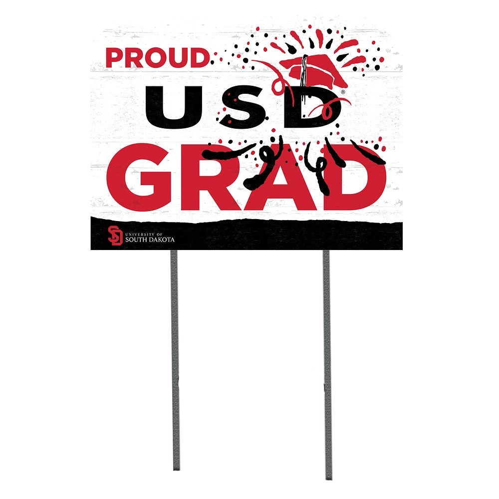 South Dakota Coyotes 18'' x 24'' Proud Grad Yard Sign