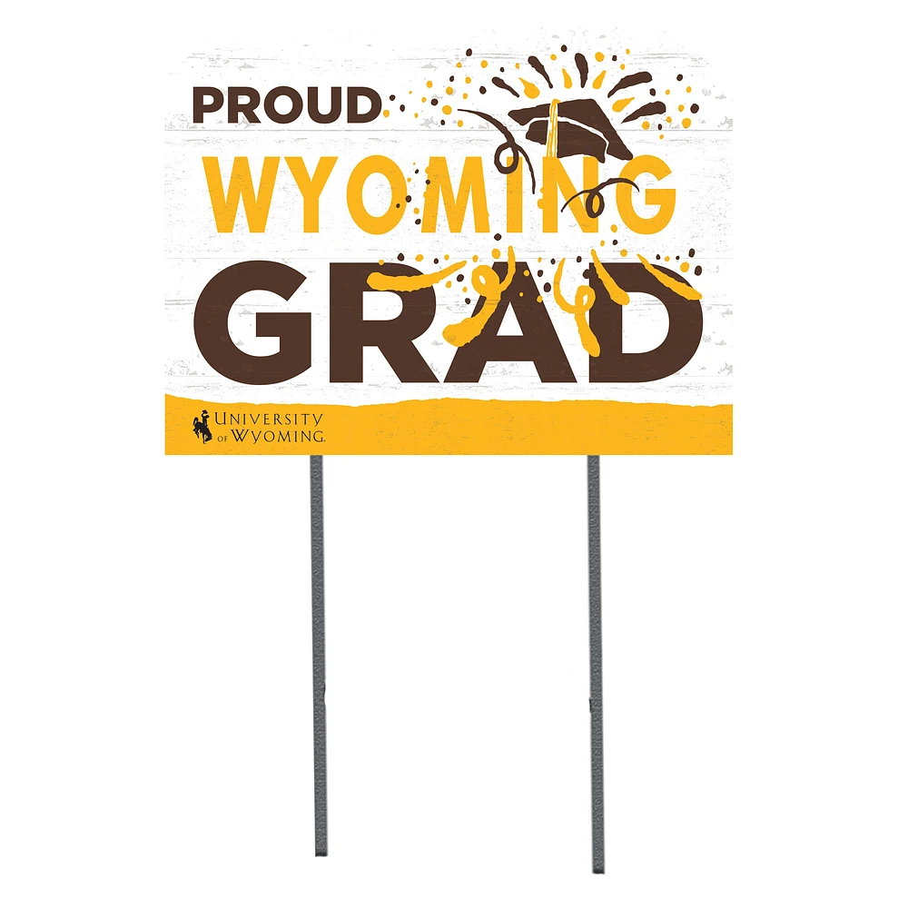 Wyoming Cowboys 18'' x 24'' Proud Grad Yard Sign