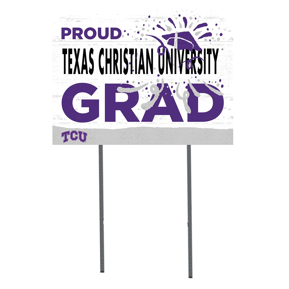 TCU Horned Frogs 18'' x 24'' Proud Grad Yard Sign