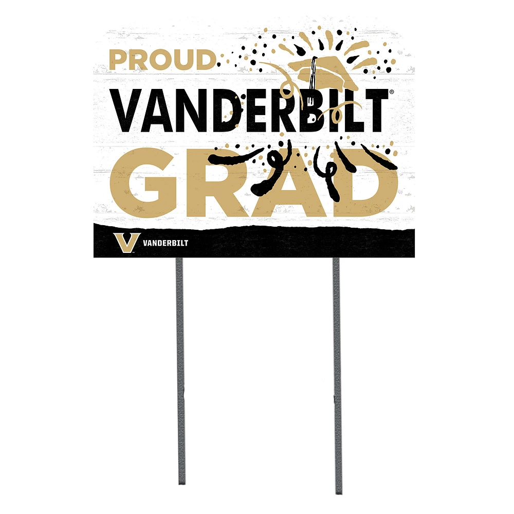 Vanderbilt Commodores 18'' x 24'' Proud Grad Yard Sign