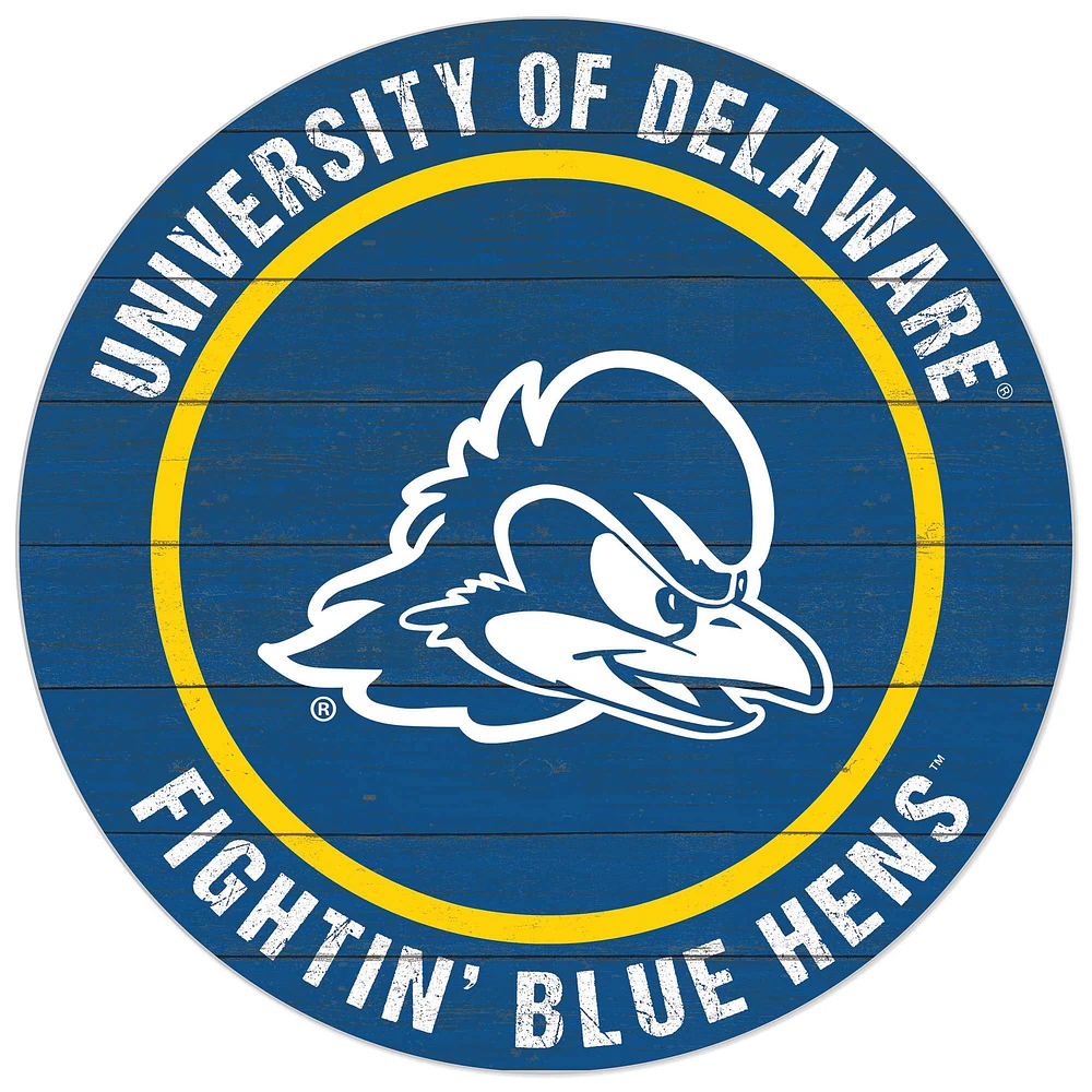 Delaware Fightin' Blue Hens 20'' x 20'' Indoor/Outdoor Circle Sign
