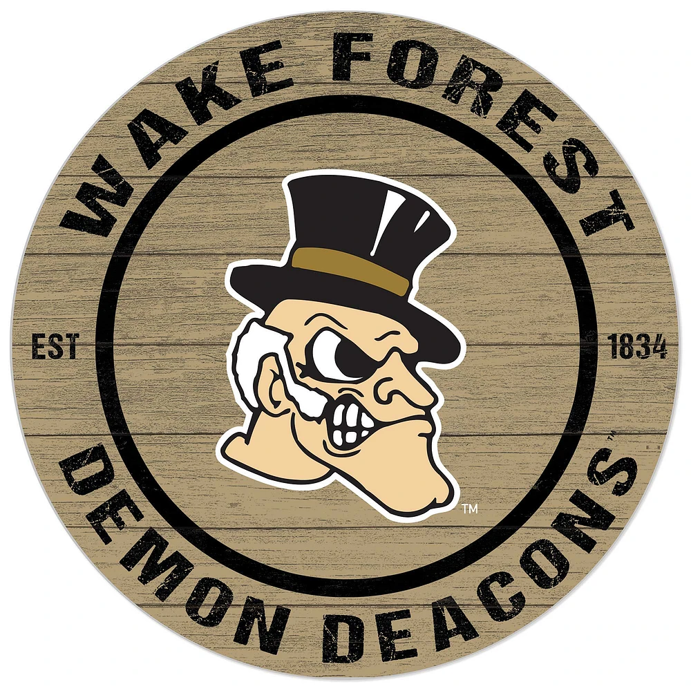Wake Forest Demon Deacons 20'' x 20'' Indoor/Outdoor Circle Sign