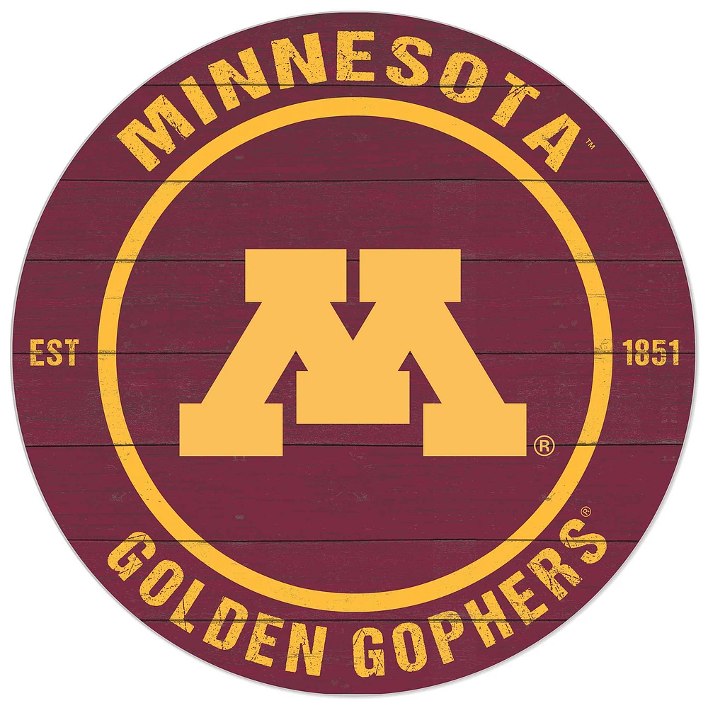 Minnesota Golden Gophers 20'' x 20'' Indoor/Outdoor Circle Sign