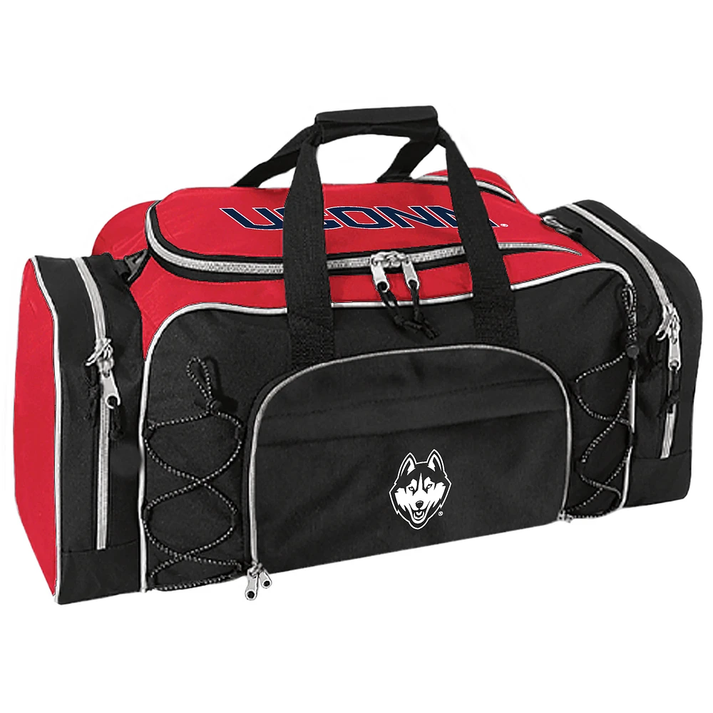 Red UConn Huskies Action Pack Duffel Bag