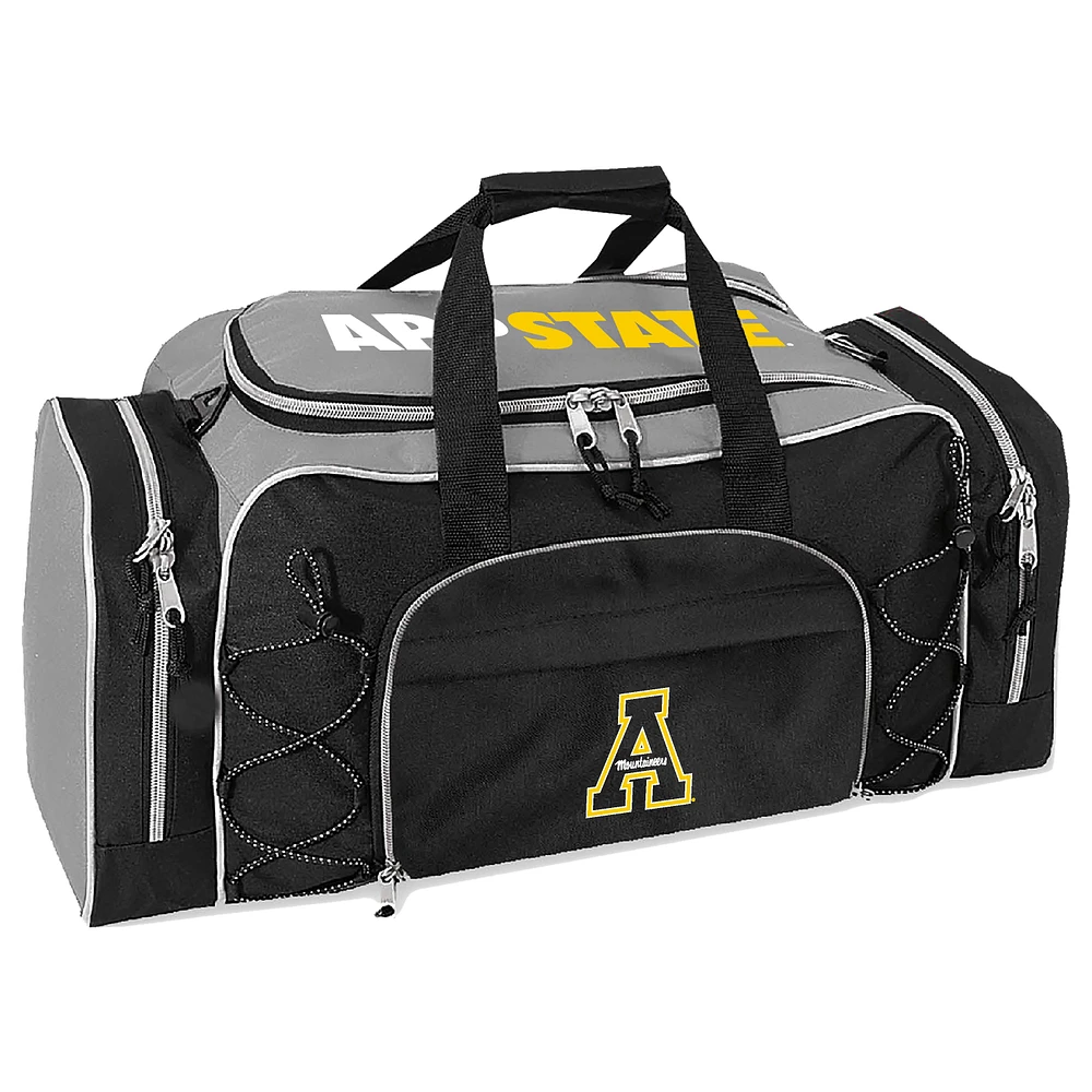 Gray Appalachian State Mountaineers Action Pack Duffel Bag