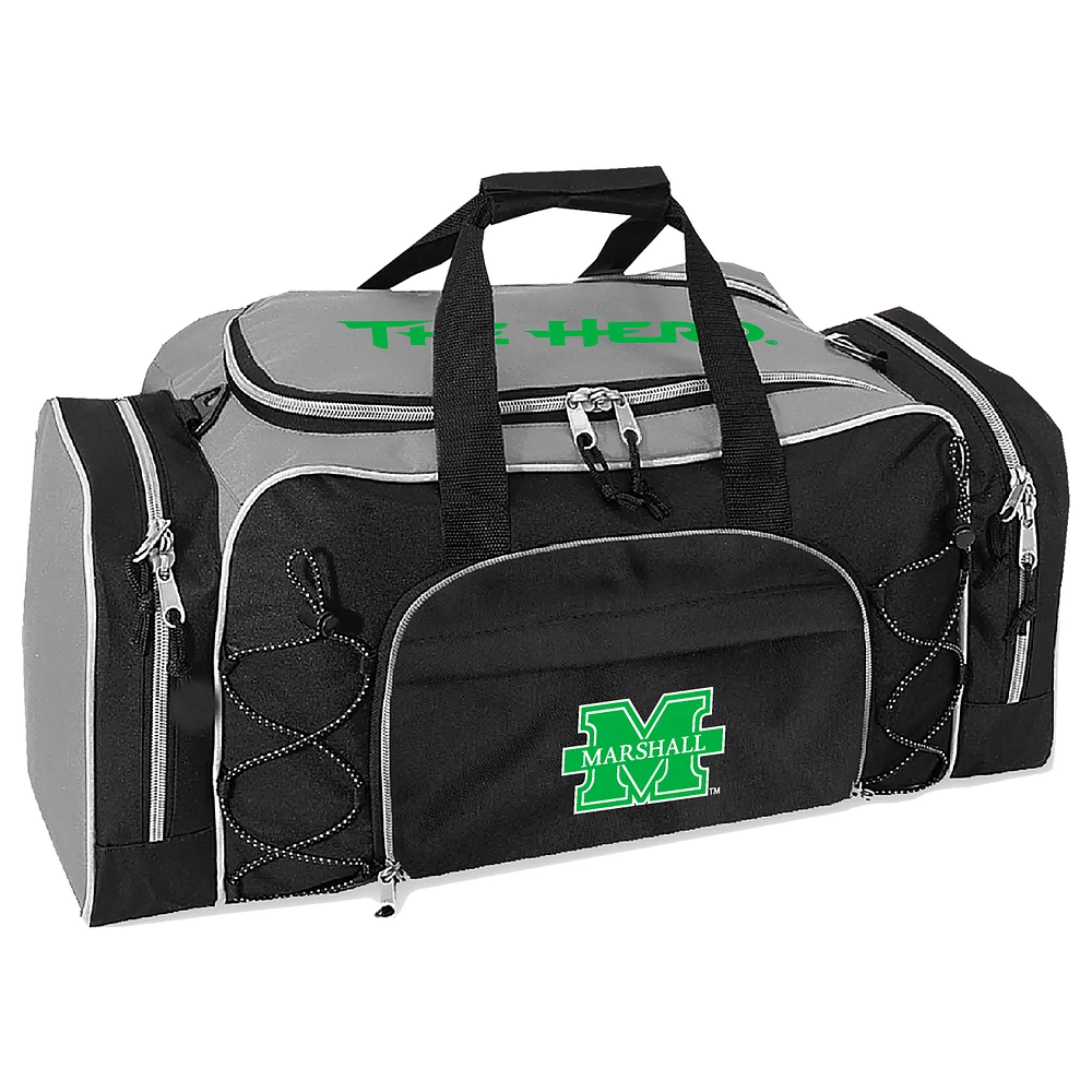 Gray Marshall Thundering Herd Action Pack Duffel Bag