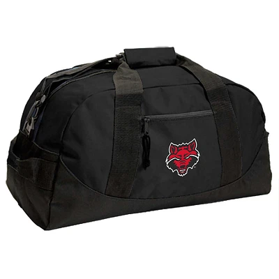 Black Arkansas State Red Wolves Dome Duffel Bag