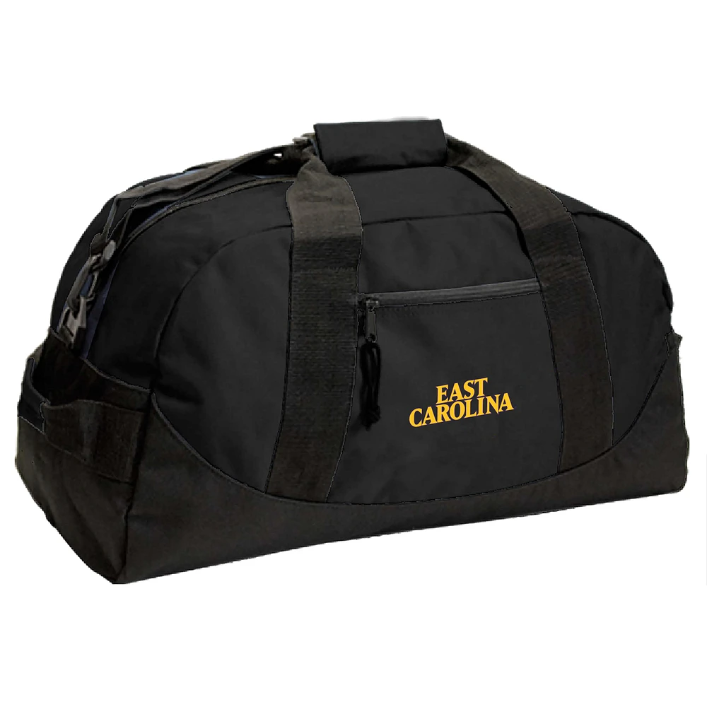 Black East Carolina Pirates Dome Duffel Bag