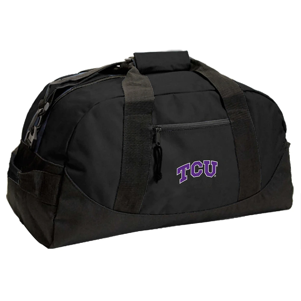 Black TCU Horned Frogs Dome Duffel Bag