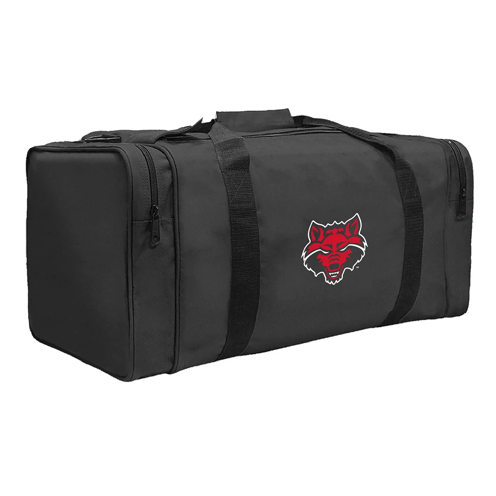 Black Arkansas State Red Wolves Gear Pack Square Duffel Bag
