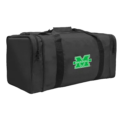 Black Marshall Thundering Herd Gear Pack Square Duffel Bag