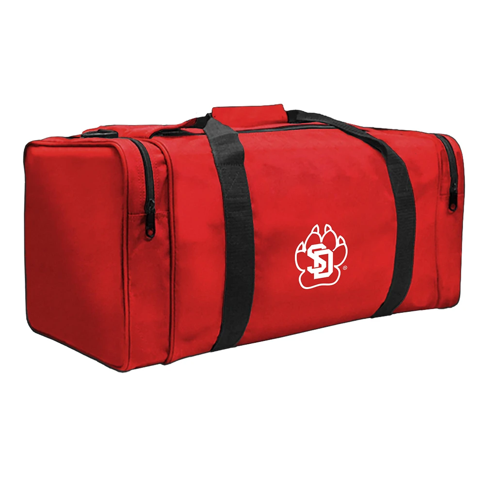 Red South Dakota Coyotes Gear Pack Square Duffel Bag
