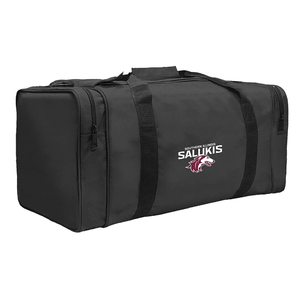Black Southern Illinois Salukis Gear Pack Square Duffel Bag