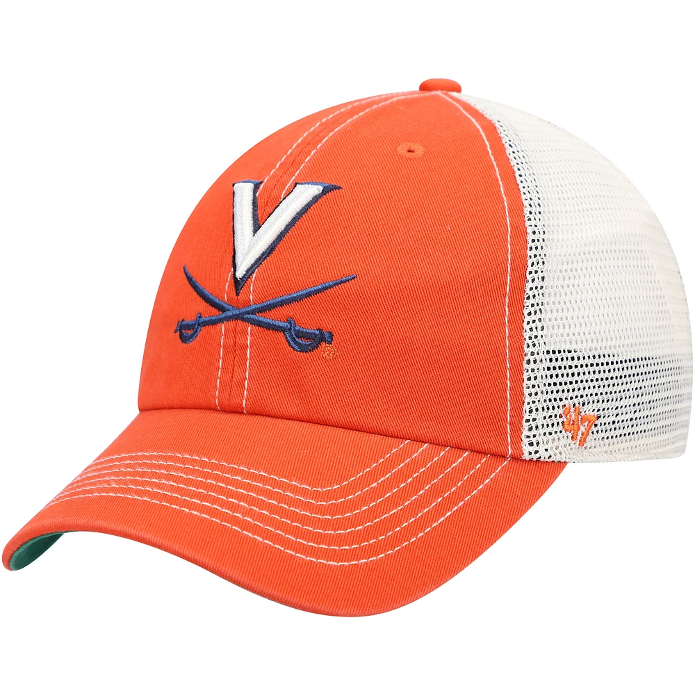 Men's '47 Orange Virginia Cavaliers Trawler Trucker Snapback Hat