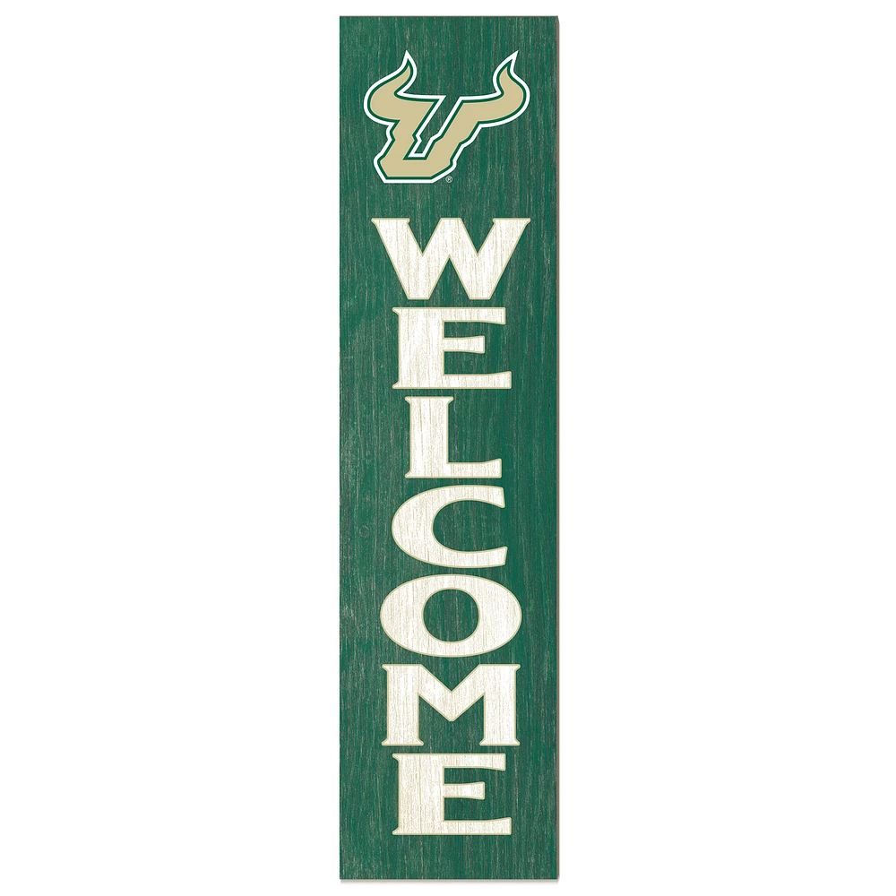 Green South Florida Bulls 12'' x 48'' Welcome Outdoor Leaner