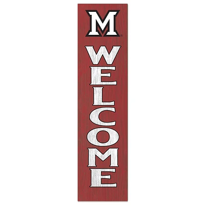 Miami University RedHawks 12'' x 48'' Welcome Leaner
