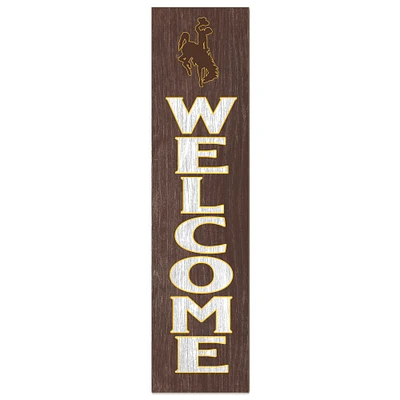 Wyoming Cowboys 12'' x 48'' Welcome Leaner