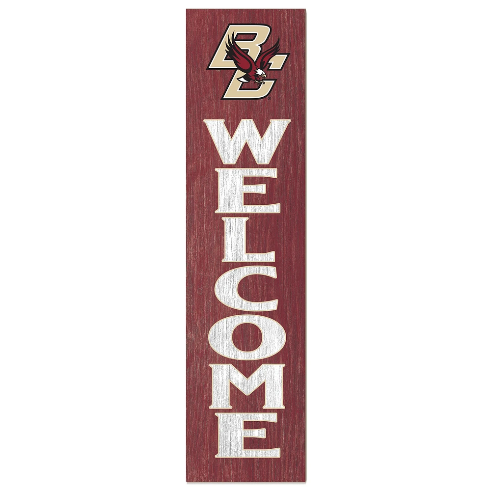 Maroon Boston College Eagles 12'' x 48'' Welcome Outdoor Leaner
